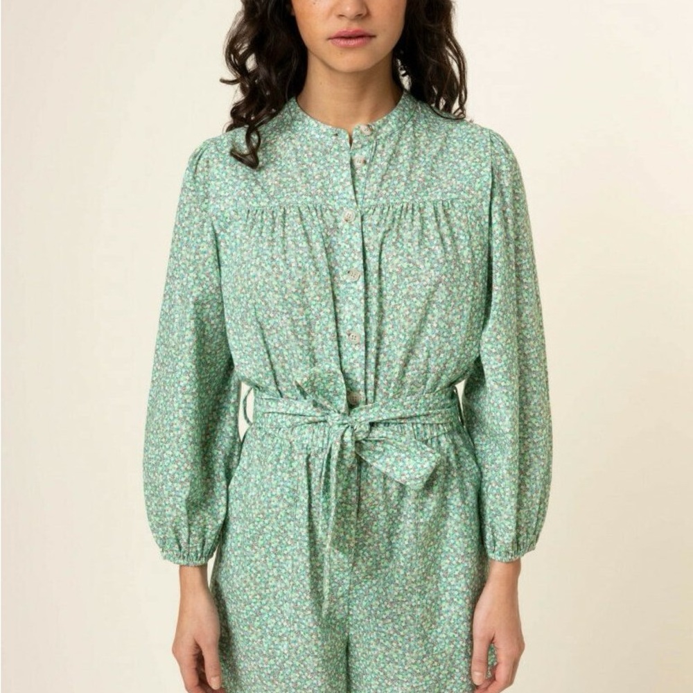 FRNCH Green Floral Jumpsuit